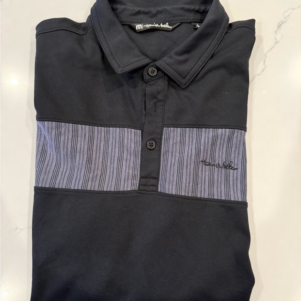 Travis Mathew Black Polo Shirt Large